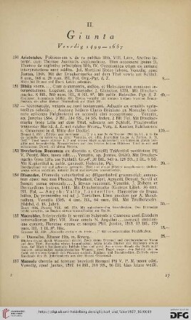 II. Giunta (Nr.150-163)