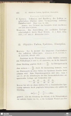 12. Objektive Farben, Spektrum, Absorption