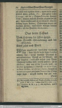 Das dritte Capitel. Vom Ursprung der Affter-Aertzte ...