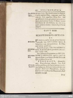 Caput XXXII. De Scriptoribus Opticis