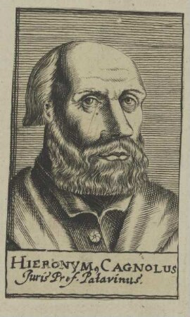 Bildnis des Hieronymus Cagnolus