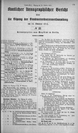 No. 22, 14. Oktober 1915