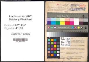 Entnazifizierung Gerda Boehmer , geb. 23.07.1913 (Kaufmaennische Angestellte)