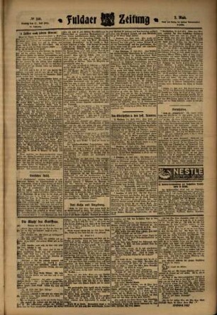 Zweite Ausgabe vom Montag, den 17. Juli 1911.