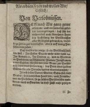 Von Verlöbnüssen.