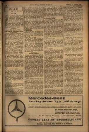 Zweite Ausgabe vom Sonntag, den 13. Januar 1929.