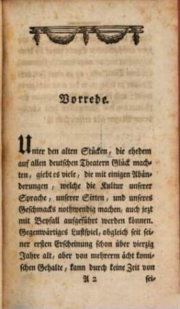 Der politische Zinngießer : ein Faschingsstück, in fünf Aufzügen ; aufgeführt auf dem churfürstlichen Nationaltheater im Fasching