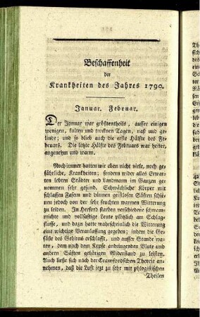 Beschaffenheit der Krankheiten des Jahres 1790.