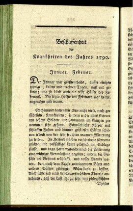 Beschaffenheit der Krankheiten des Jahres 1790.