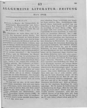 Jahn, F.: Zur Naturgeschichte der Schönlein'schen Binnenausschläge oder Exantheme. Eisenach: Bärecke 1840