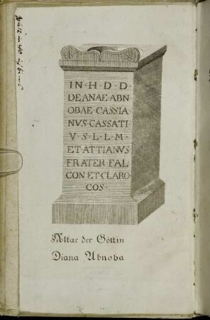 Altar der Göttin Diana Abnoba