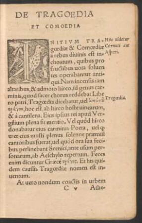 De Tragoedia Et Comoedia
