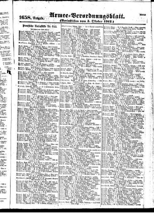 1658. Ausgabe. Freitag, 5. Oktober 1917
