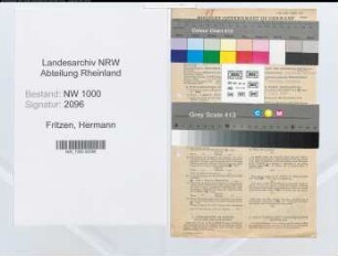 Entnazifizierung Hermann Fritzen, geb. 06.09.1908 (Ingenieur)