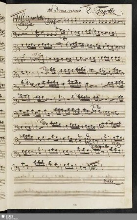1416. Quartetto: Ah Dorina vezzosa / Sarti, G.