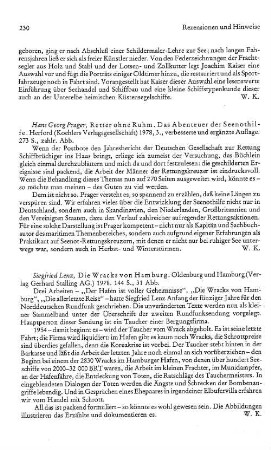 Lenz, Siegfried :: Die Wracks von Hamburg : Oldenburg u.a., Stalling, 1978