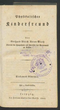 Bändchen 7: Physikalischer Kinderfreund