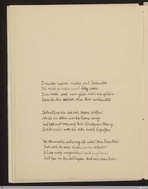 O mutter meiner mutter und Erlauchte : [SW II: H1(Algabal)]; [SW II, S. 68/123]