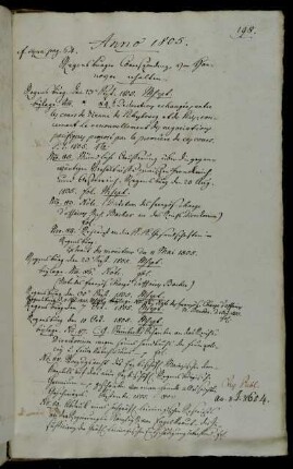 Regensburger Correspondenz, von Hannover erhalten.