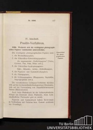 IV. Abschnitt. Positiv-Verfahren.