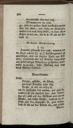 Sechste Abtheilung. - Zehende Abtheilung.