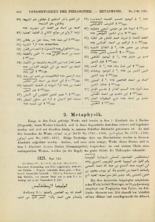 2. Metaphysik (No. 5121-5164)