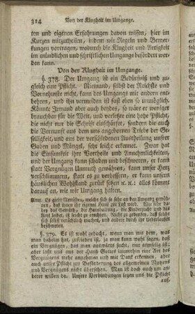 Von der Klugheit im Umgange.