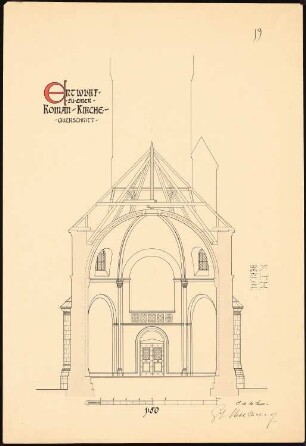 Romanische Kirche: Querschnitt 1:50
