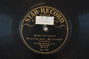 Prolog aus "Bajazzo" / (Leoncavallo)