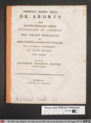Dissertatio Solemnis Medica De Abortv