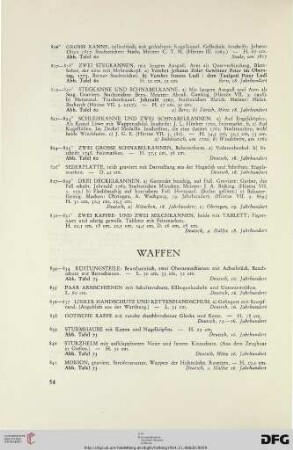 Waffen (Nr. 832-850)
