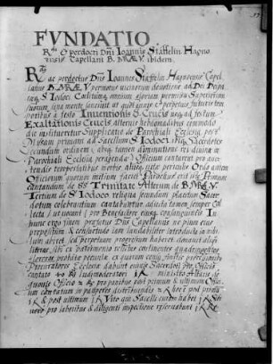 Hagnau Stiftungsurkunde der Familie von Steffelin aus dem Kirchenbuch