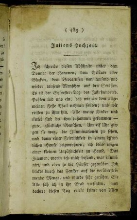 Juliens Hochzeit.