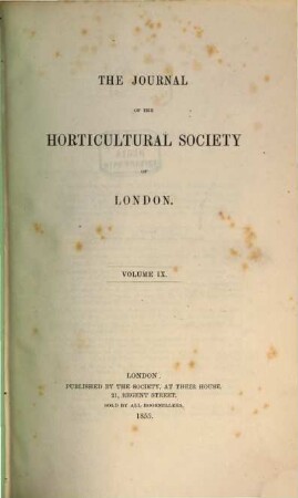 Journal of the Royal Horticultural Society, 9. 1855