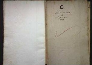 G. Animalia et Vegetabilia 1771