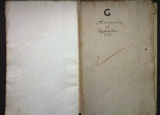 G. Animalia et Vegetabilia 1771