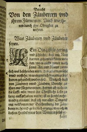 [Das I. Capitel.] Was Zauberey und Zauberer seyn.