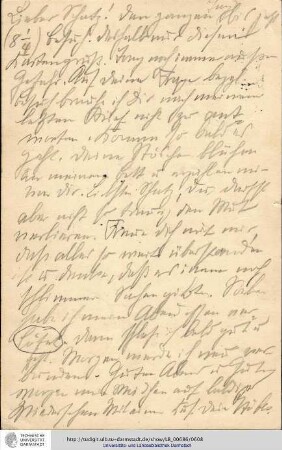 Postkarte vom 13.11.1905