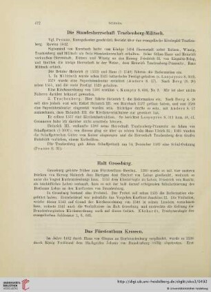 Das Fürstenthum Krossen