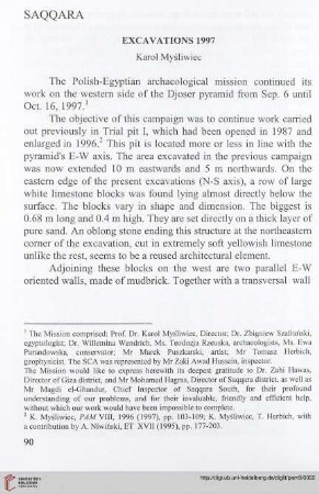 9: Saqqara : excavations 1997
