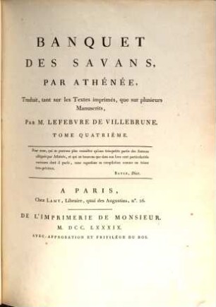 Banquet des savans, 4