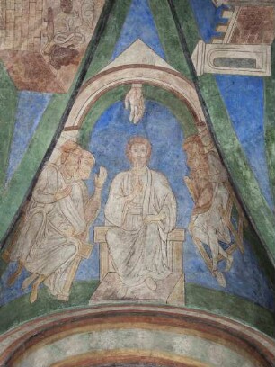 Szenen aus dem Buch Ezechiel — Die Begründung des Strafgerichts über Jerusalem — Die Hand Gottes fällt auf Ezechiel, während er unter den Ältesten Judas sitzt