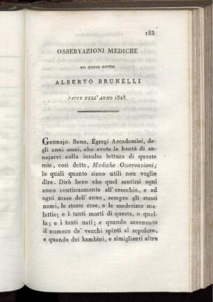 Osservazioni Mediche Fatte nell' anno 1828.