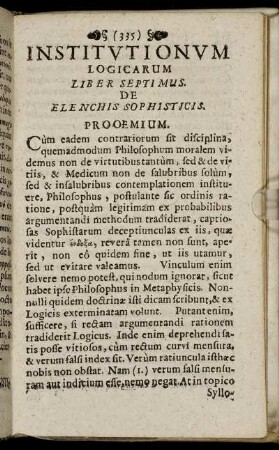 Liber Septimus De Elenchis Sophisticis
