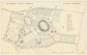 Olympisches Sportfeld mit Stadion, Athen: Lageplan 1:2000