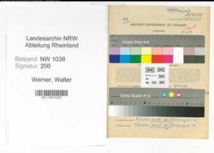 Entnazifizierung Walter Werner , geb. 23.07.1913 (Beamter)