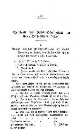 Fortschritt des Volks-Schulwesens im Groß-Herzogthum Posen