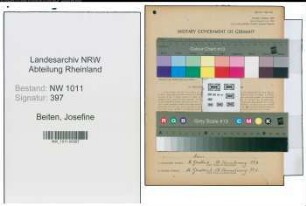 Entnazifizierung Josefine Beiten , geb. 23.09.1908 ()