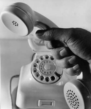 Werbeaufnahme: "Telefonieren Sie mal"