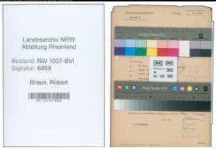Entnazifizierung Robert Braun , geb. 17.09.1874 (Gaertner)